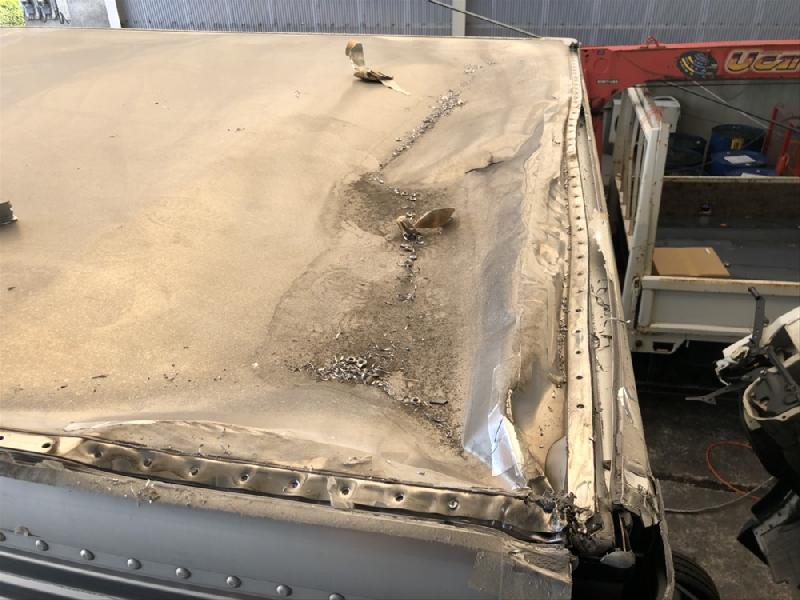 キャンター　アルミ板鈑金施工事例