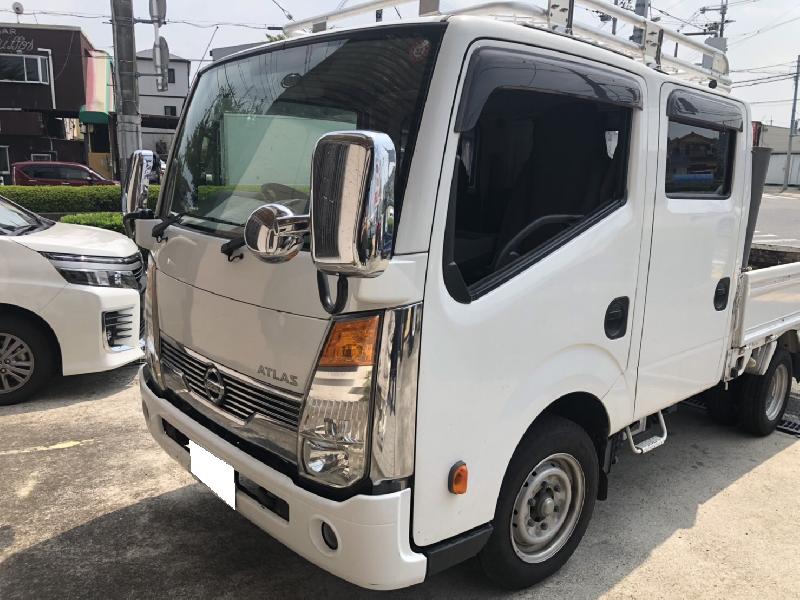 アトラス　左フロントドアガラス交換