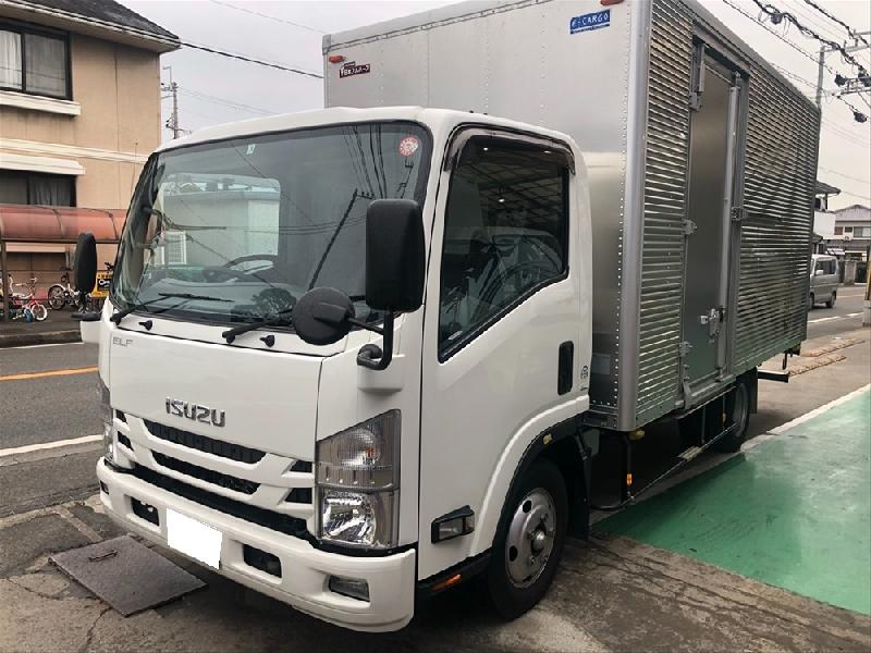 エルフ　左ドア　へこみ　左ドア　フェンダーキズ　鈑金施工事例